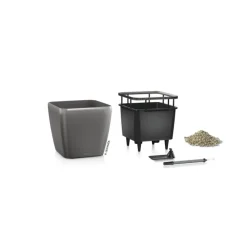 LECHUZA® QUADRO LS, All-in-One-Set Dunkelgrau Online
