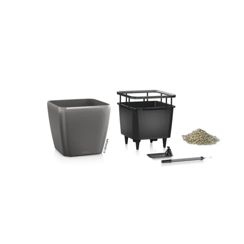 LECHUZA® QUADRO LS, All-in-One-Set Dunkelgrau Online