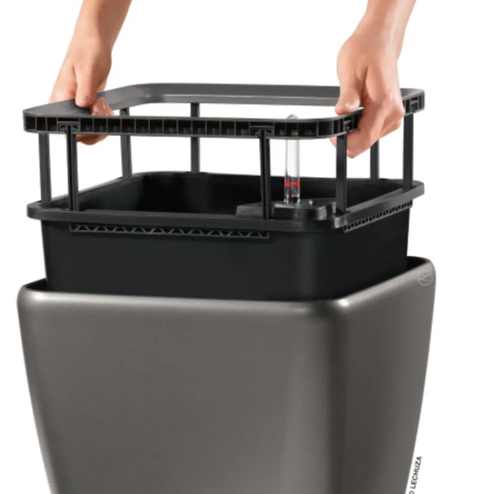 LECHUZA® QUADRO LS, All-in-One-Set Dunkelgrau Online