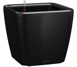 LECHUZA® Lechuza Pflanzgefäße & Töpfe|Lechuza Tischgefäße - QUADRO LS, All-in-One-Set Schwarz