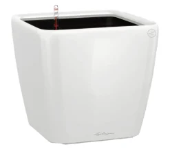 LECHUZA® Lechuza Pflanzgefäße & Töpfe|Lechuza Tischgefäße - QUADRO LS, All-in-One-Set Weiß