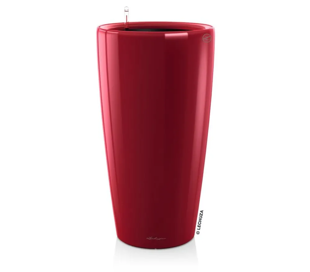 LECHUZA® Lechuza Pflanzgefäße & Töpfe|Blumentöpfe & Übertöpfe > Rondo hochglanz All-in-One-Set, scarlet rot, 15759