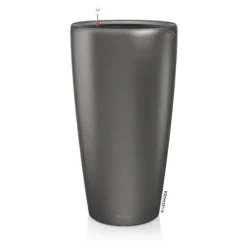 LECHUZA® Rondo hochglanz All-in-One-Set anthrazit metallic, 15783 Dunkelgrau