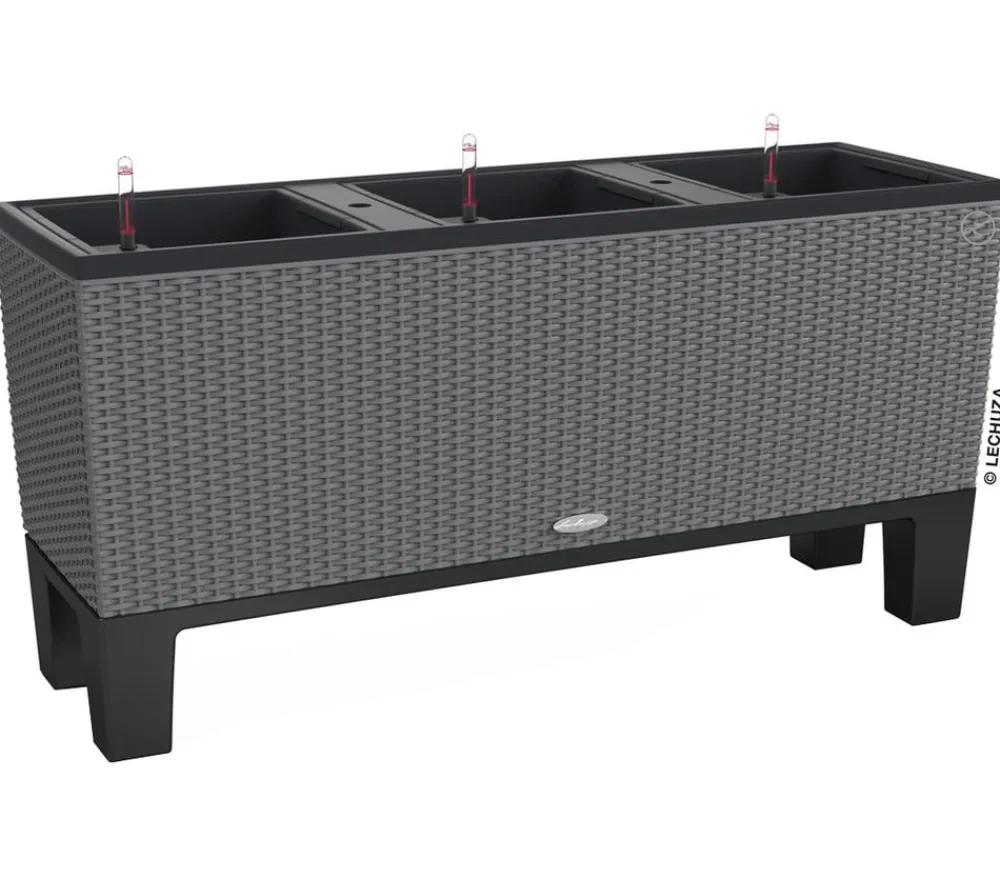 LECHUZA® Lechuza Pflanzgefäße & Töpfe|Mehr Blumentopfzubehör - Sockel für Trio Cottage, Schwarz