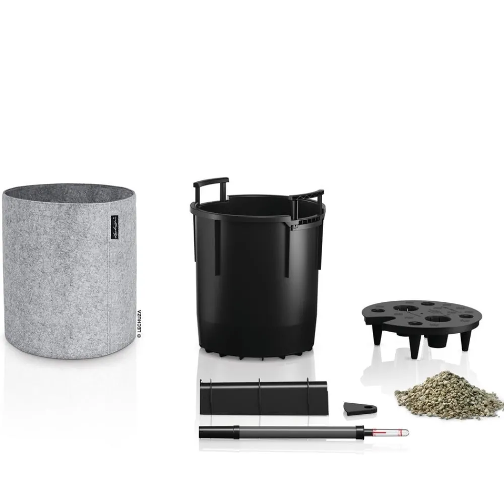 LECHUZA® TRENDCOVER Felt, All-in-One Set Hellgrau