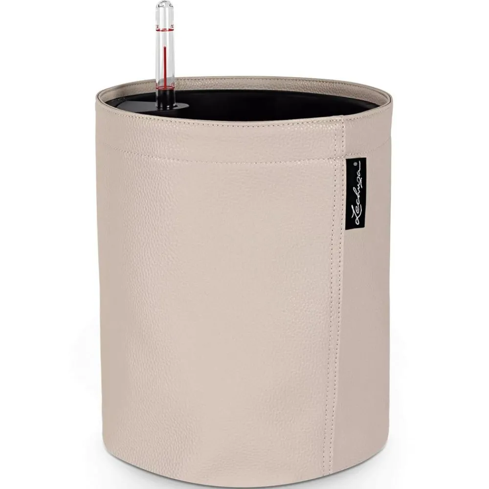 LECHUZA® TRENDCOVER Lederoptik, All-in-One Set Creme Clearance