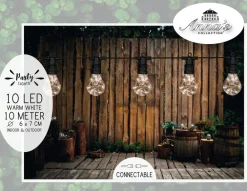 Anna´s Collection LED-Partylichterkette, weiß/gold, 10 LEDs Sale