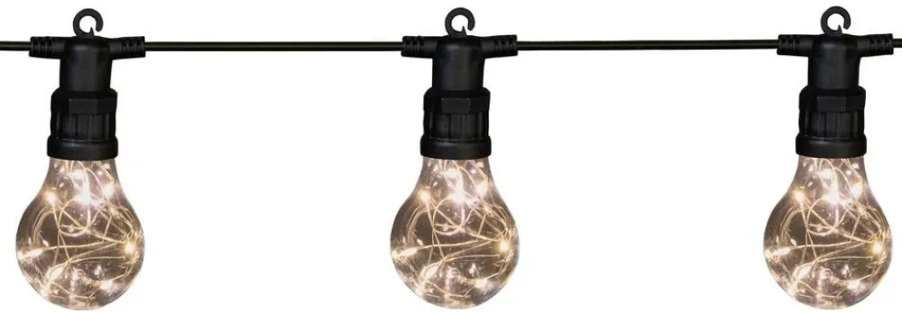Anna´s Collection LED-Partylichterkette, weiß/gold, 10 LEDs Sale