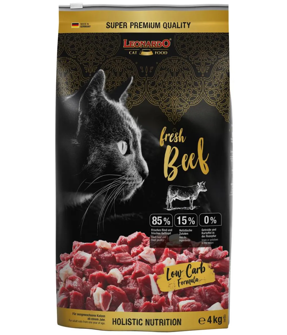 Leonardo Cat Food Leonardo Trockenfutter für Katzen Adult fresh Beef, Rind Sale
