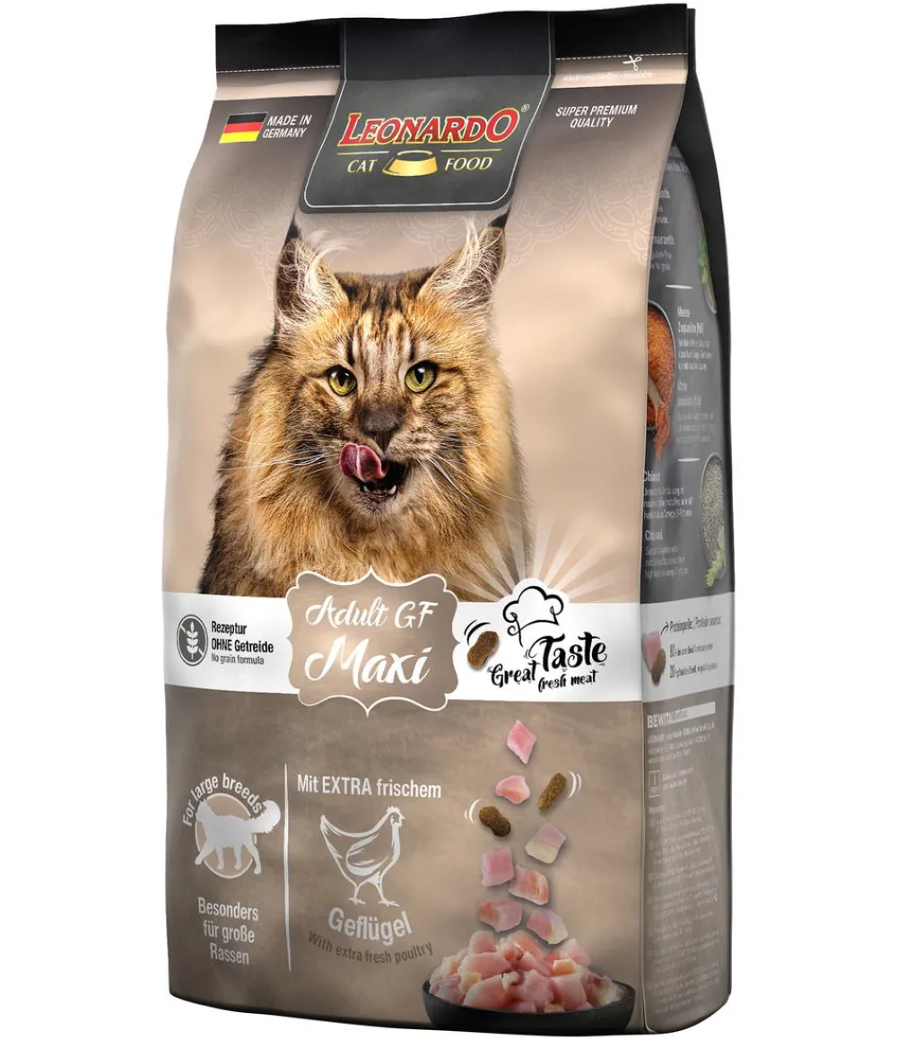 Leonardo Cat Food Trockenfutter Katze > Leonardo Trockenfutter für Katzen Adult Getreidefrei Maxi, Geflügel