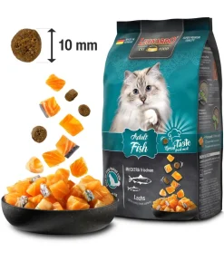 Leonardo Cat Food Trockenfutter Katze - Leonardo Trockenfutter für Katzen Adult Fish, Lachs