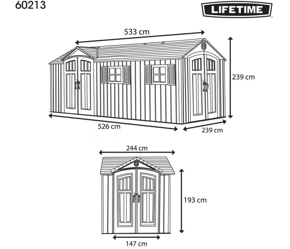 LIFETIME Gartenhäuser & Gerätehäuser > Gerätehaus Chateau, ca. B533,4/H238,8/T243,8 cm