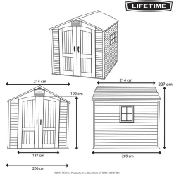 LIFETIME Gerätehaus Fox, ca. B214,6/H227/T213,6 cm New