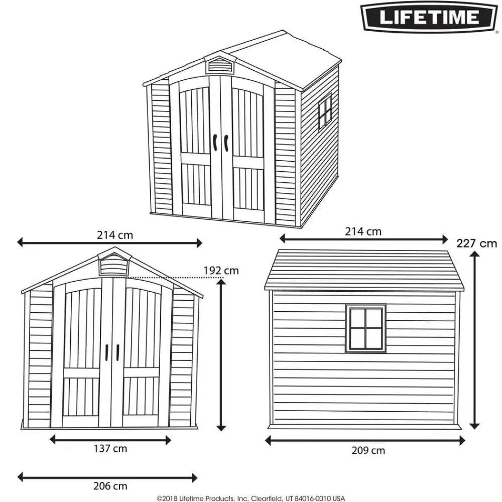 LIFETIME Gerätehaus Fox, ca. B214,6/H227/T213,6 cm New