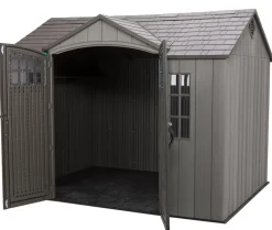 LIFETIME Gartenhäuser & Gerätehäuser - Gerätehaus Saturn, ca. B304,8/H244/T243,84 cm Dunkelgrau