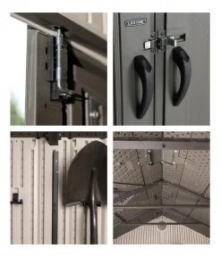LIFETIME Gerätehaus Texas, ca. B381/H243,84/T243,84 cm Hellgrau Outlet