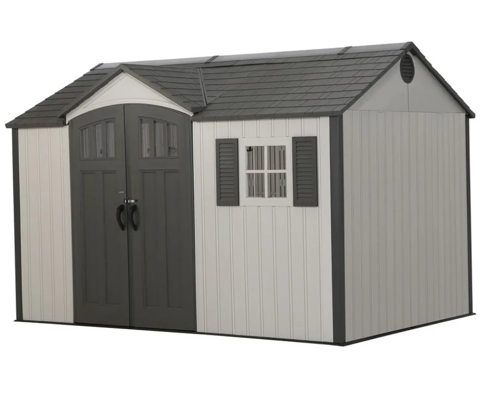 LIFETIME Gerätehaus Texas, ca. B381/H243,84/T243,84 cm Hellgrau Outlet