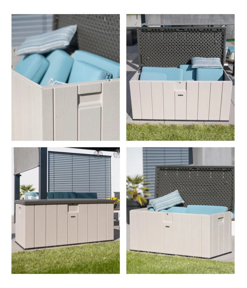 LIFETIME Aufbewahrungsboxen - Kissenbox Harmony, 570 l Hellgrau