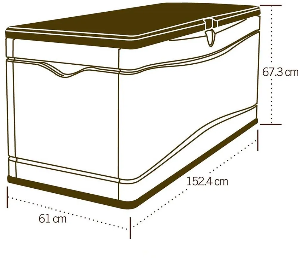 LIFETIME Kissenbox, 495 l Dunkelgrau Hot