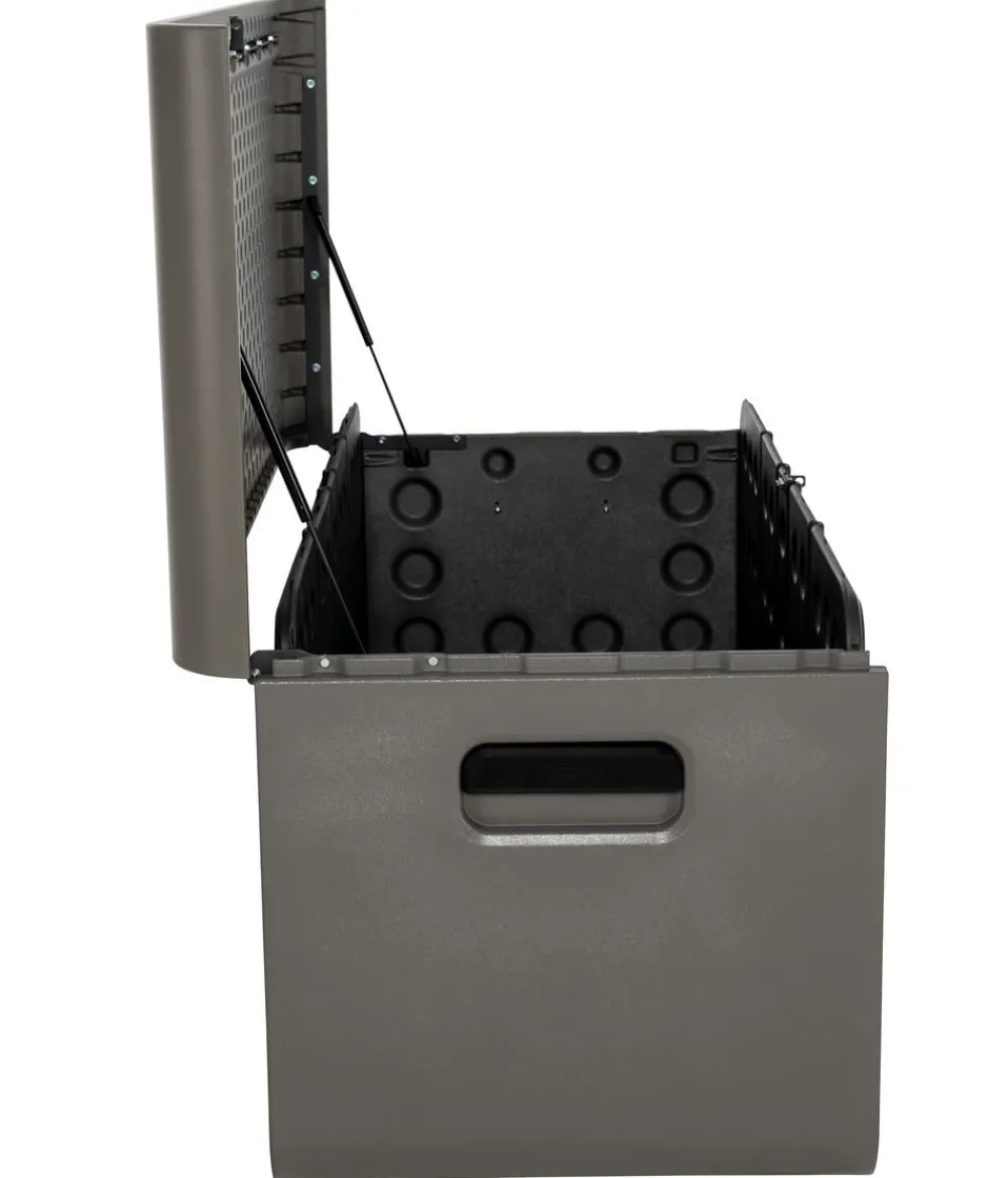 LIFETIME Kunststoff Gartenbox Space XL, 625 Liter, ca. B146,7/H77,2/T72,4 cm Grau Online