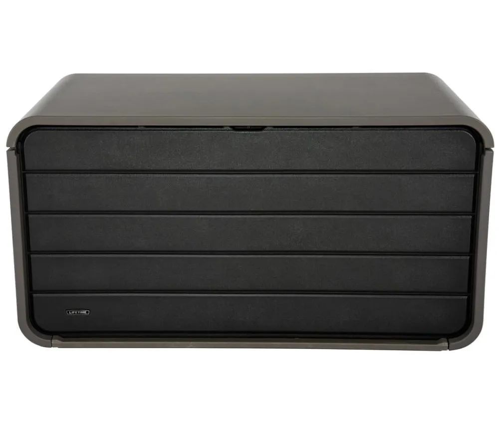 LIFETIME Kunststoff Gartenbox Space XL, 625 Liter, ca. B146,7/H77,2/T72,4 cm Grau Online