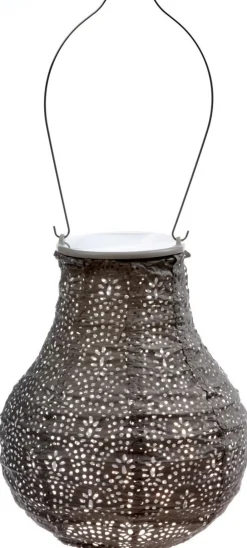 Lumiz Solarleuchten > Solar-Lampion Bulb Fan Taupe, ca. Ø16/H20 cm