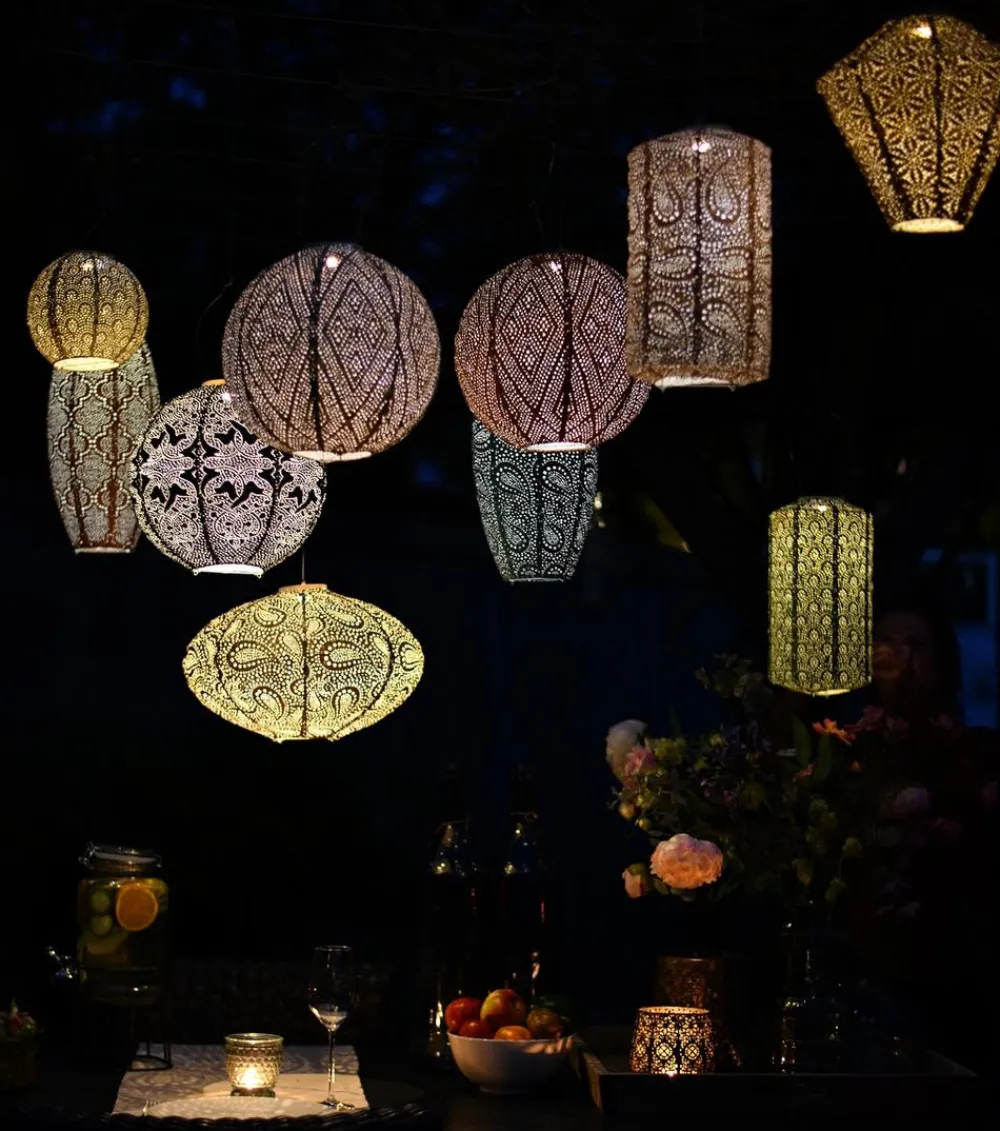 Lumiz Solar-Lampion Cylinder Paisley, ca. Ø18/H33 cm Online