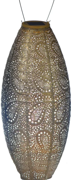 Lumiz Solarleuchten - Solar-Lampion Long Oval Paisley, ca. Ø20/H45 cm