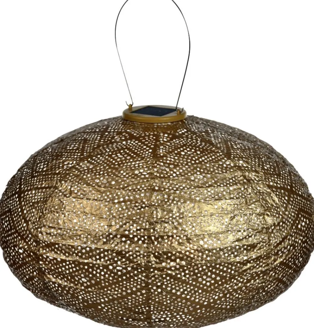 Lumiz Solarleuchten - Solar-Lampion Oval Ikat, ca. Ø40/H27 cm