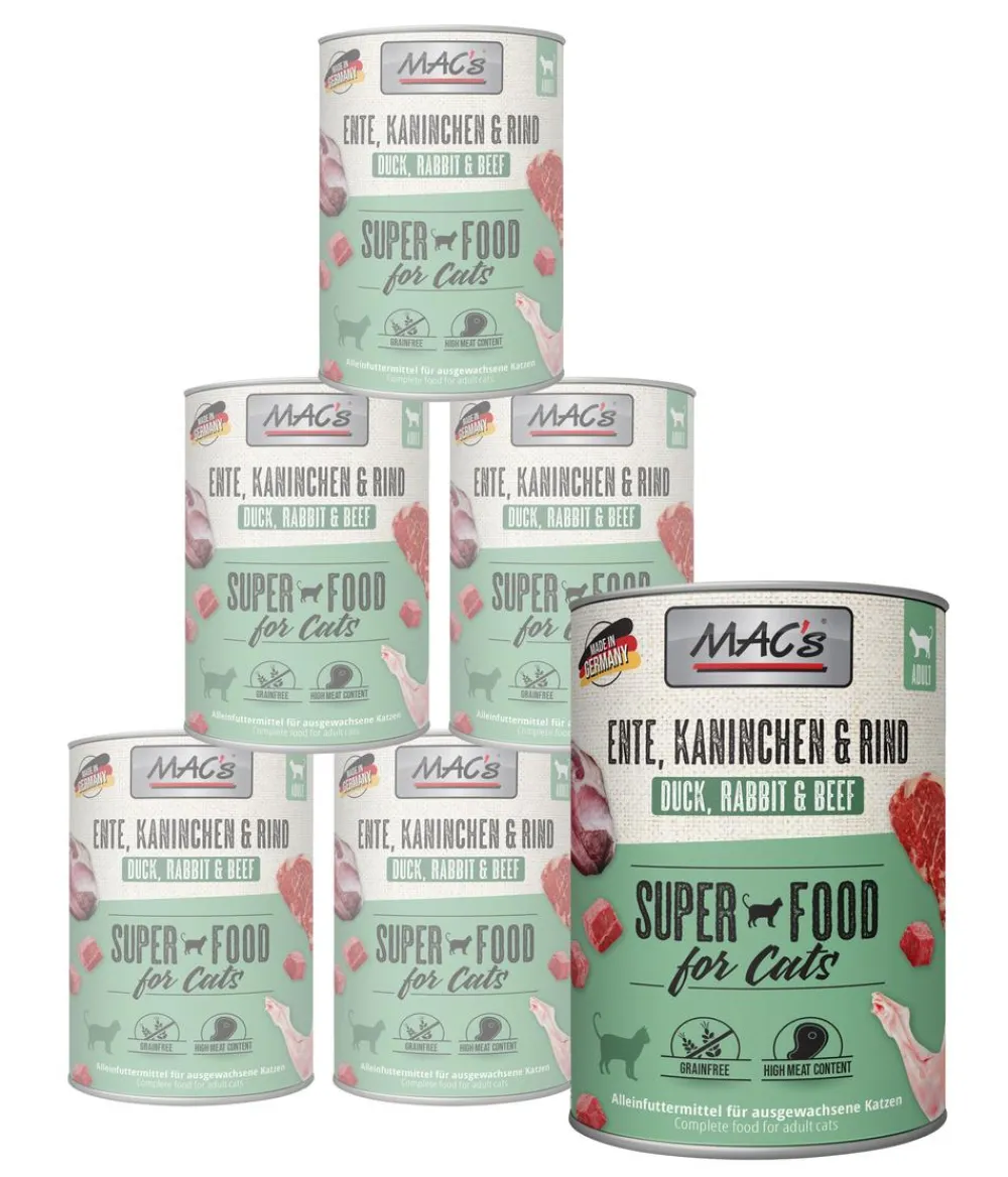 MAC's® Nassfutter Katze - MAC's CAT Nassfutter für Katzen, 6 x 800 g