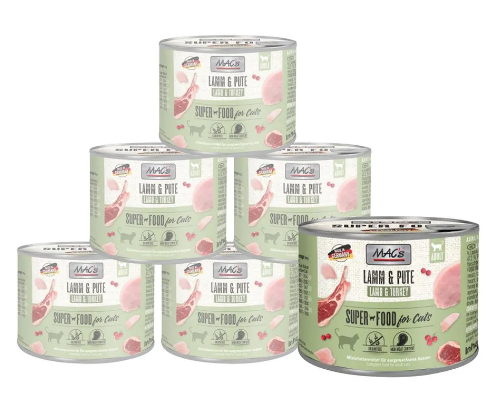 MAC's® Nassfutter Katze > MAC's CAT Nassfutter für Katzen Fleischmenü, 6 x 200 g