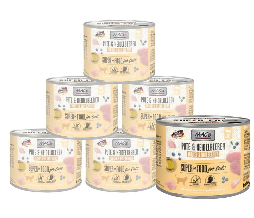 MAC's® Nassfutter Katze > MAC's CAT Nassfutter für Katzen Fleischmenü, 6 x 200 g