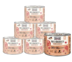 MAC's® MAC's CAT Nassfutter für Katzen Fleischmenü, 6 x 200 g Hot