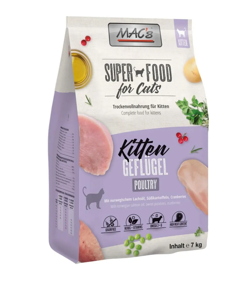 MAC's® MAC's CAT Trockenfutter für Katzen Kitten, Geflügel