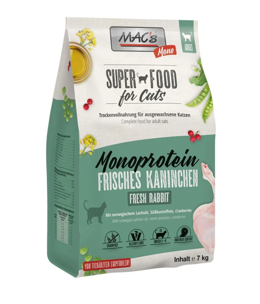 MAC's® Trockenfutter Katze - MAC's CAT Trockenfutter für Katzen Monoprotein Cat Adult, Kaninchen