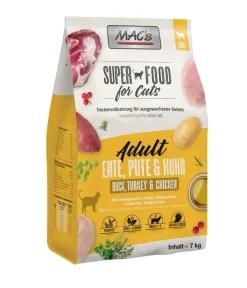 MAC's® Trockenfutter Katze - MAC's CAT Trockenfutter für Katzen Adult, Ente, Pute & Huhn