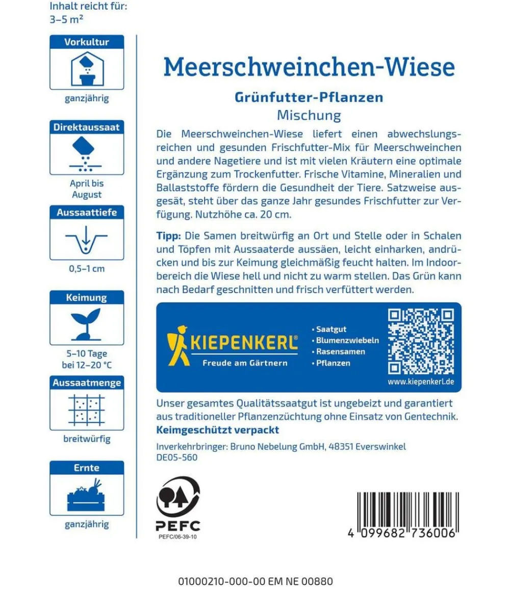 Nebelung/Kiepenkerl Blumensamen > Meerschweinchen-Wiese, Saatgut von Kiepenkerl
