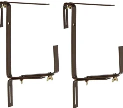 Dehner Metall-Blumenkastenhalter für den Balkon, 2 Stück Braun Best