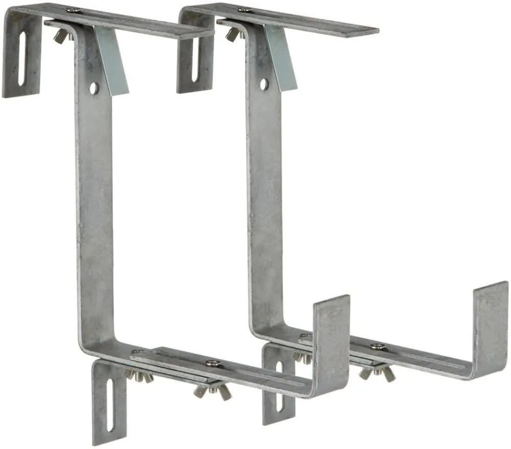 Dehner Mehr Blumentopfzubehör > Metall-Blumenkastenhalter Profi für den Balkon, 2 Stück