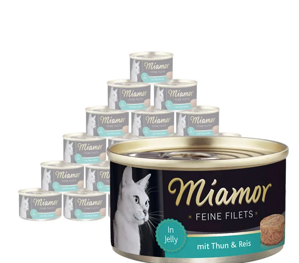 Miamor Nassfutter Katze - Nassfutter für Katzen Feine Filets in Jelly, 24 x 100 g