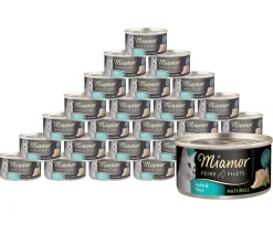 Miamor Nassfutter Katze - Nassfutter für Katzen Feine Filets naturelle, 24 x 80 g