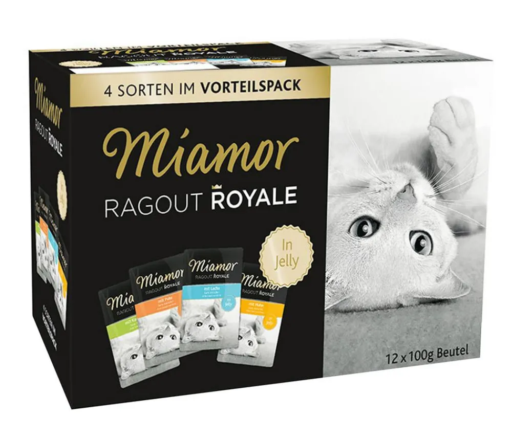 Miamor Nassfutter für Katzen Ragout Royal in Jelly Multipack, 12 x 100 g Hot