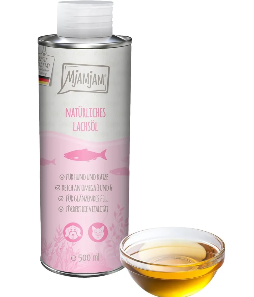 MjAMjAM® Nahrungsergänzung Für Tiere|Nahrungsergänzung Hund > Ergänzungsfutter natürliches Lachsöl, 500 ml