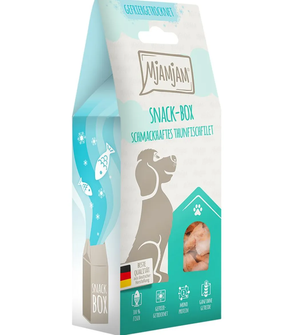 MjAMjAM® Hundesnack Snack-Box schmackhaftes Thunfischfilet, Adult, 70 g Hot