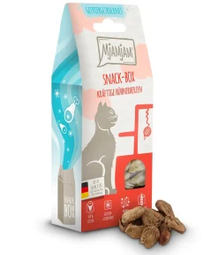 MjAMjAM® Katzenleckerlies & Getränke - Katzensnack Snackbox kräftige Hühnerherzen, Adult, 35 g