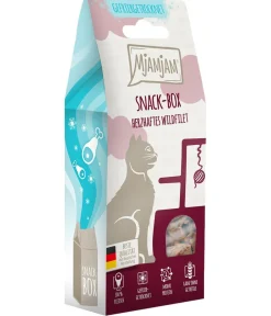 MjAMjAM® Katzenleckerlies & Getränke - Katzensnack Snackbox herzhaftes Wildfilet, Adult, 35 g