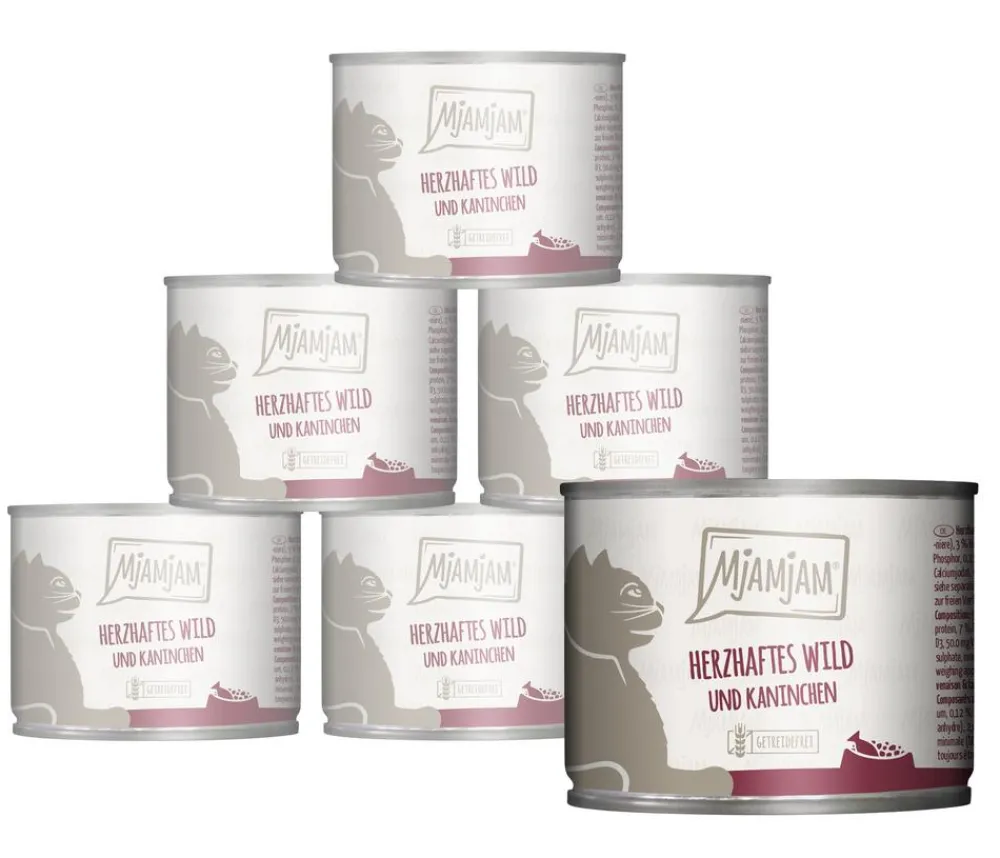 MjAMjAM® Nassfutter Katze > Nassfutter für Katzen herzhaftes Wild & Kaninchen, Adult