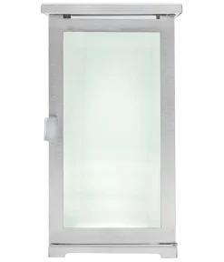 Moll Grablampe, Edelstahl/Facettenglas, ca. B11,5/H20,5/T11,5 cm Silber Clearance