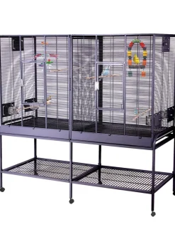 Montana Vogelvoliere Madeira Double, Antik, ca. B165/H155/T54 cm Dunkelgrau