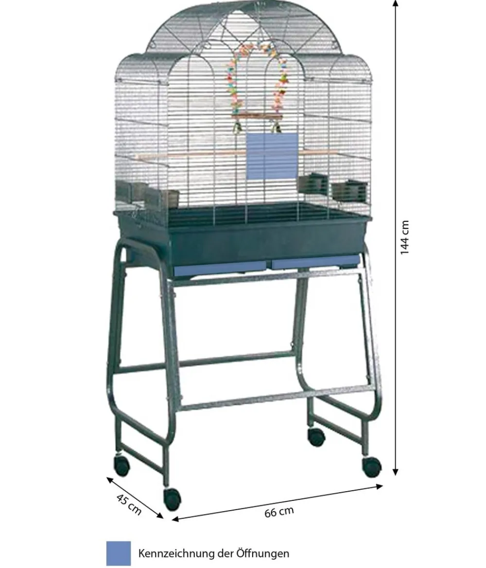 Montana Vogelvoliere Memphis II Antik, , ca. B66/H144/T45 cm Dunkelgrau